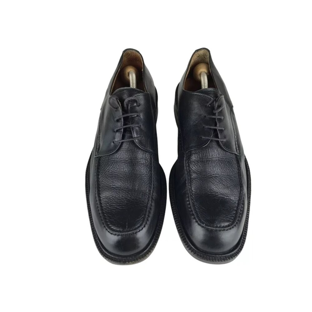 BrassBoot Mens Black 93687-01-SY Round Toe Lace Up Oxford Dress Shoes Size 9.5 - Picture 4 of 9